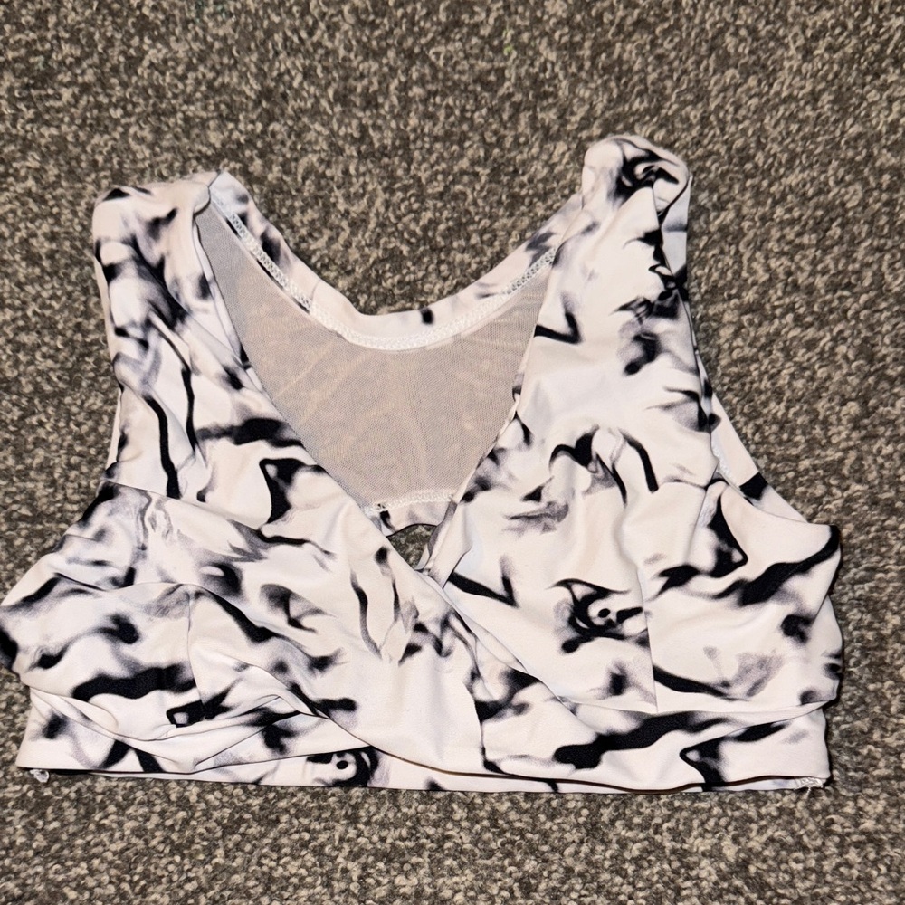 Five Dancewear Bali Bra- Marble Print Twist Sports Bra